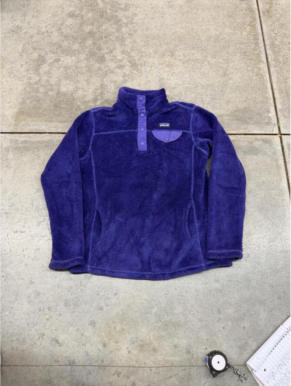 vintage patagonia re tool purple syncilla fleece jacket size small WOMENS